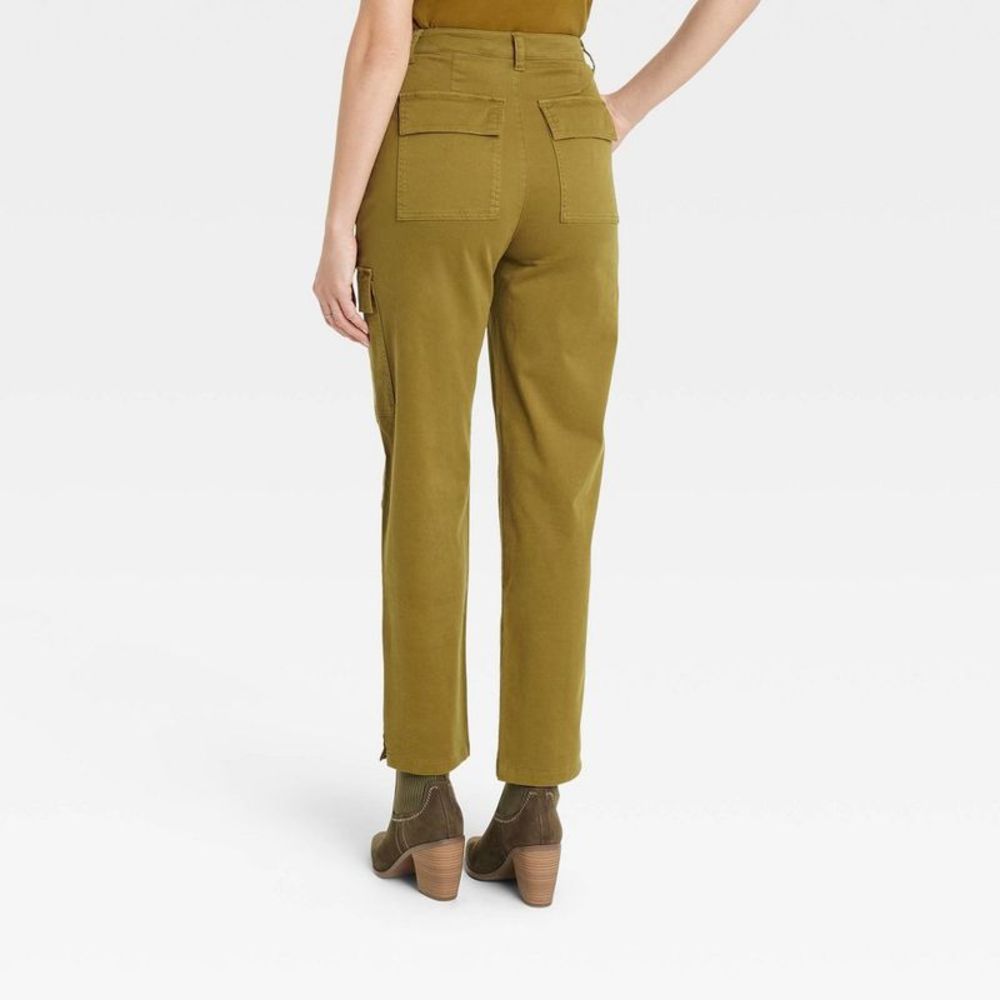 Women's Utility Cargo Pants High Rise Loose Fit Stretchy - Picture 2 of 3